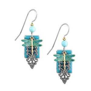 Turquoise Dragonfly Dangle Earrings